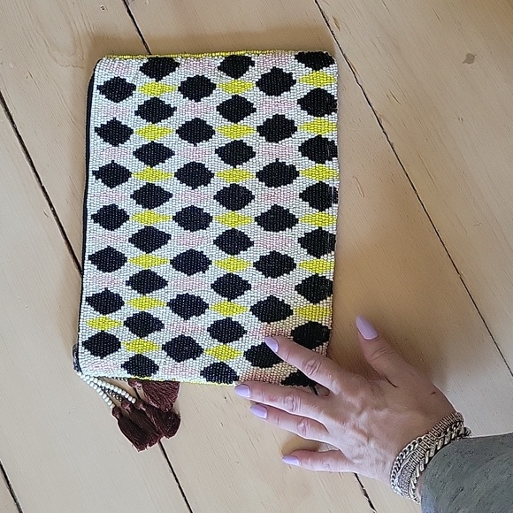 Anthropologie Handbags - Anthropologie Jasper & Jeera Beaded Clutch